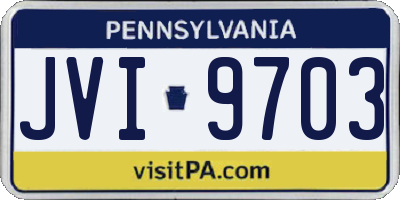 PA license plate JVI9703