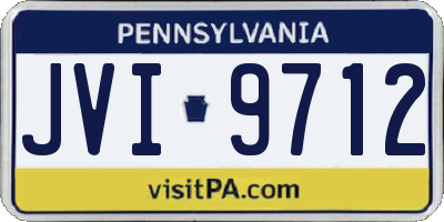 PA license plate JVI9712