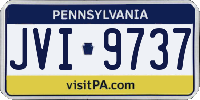 PA license plate JVI9737