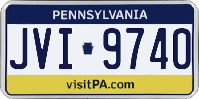 PA license plate JVI9740
