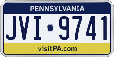 PA license plate JVI9741