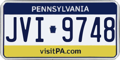 PA license plate JVI9748