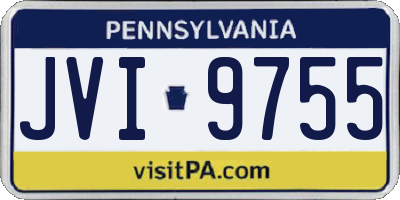 PA license plate JVI9755