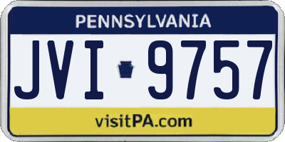 PA license plate JVI9757