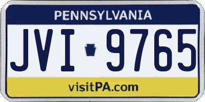 PA license plate JVI9765