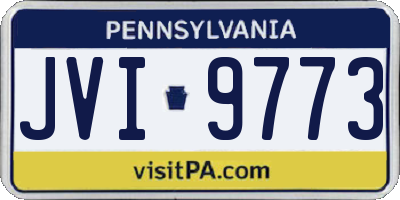 PA license plate JVI9773