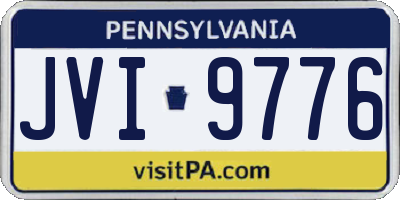 PA license plate JVI9776