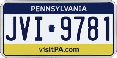 PA license plate JVI9781