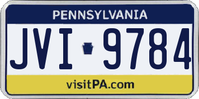 PA license plate JVI9784