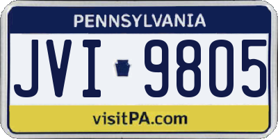 PA license plate JVI9805