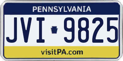 PA license plate JVI9825