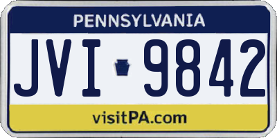 PA license plate JVI9842
