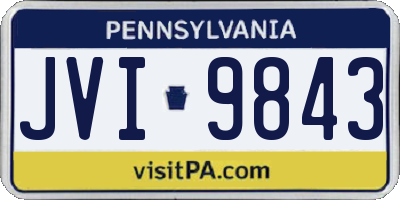 PA license plate JVI9843