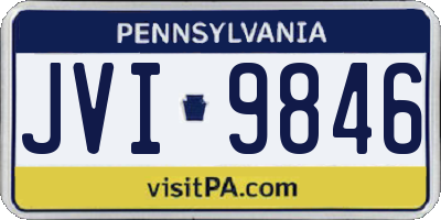 PA license plate JVI9846