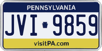 PA license plate JVI9859