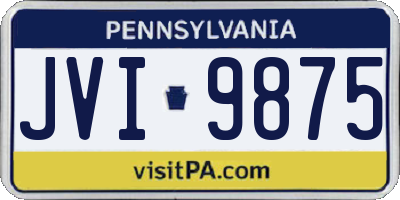 PA license plate JVI9875
