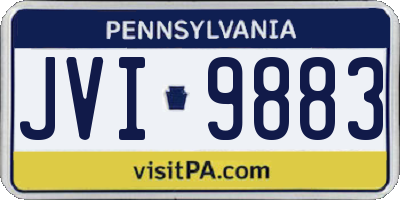 PA license plate JVI9883