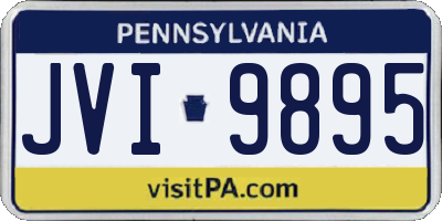 PA license plate JVI9895