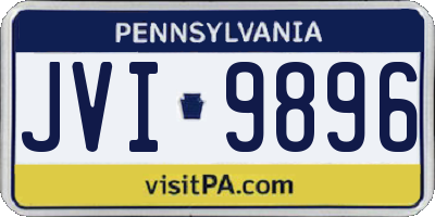 PA license plate JVI9896