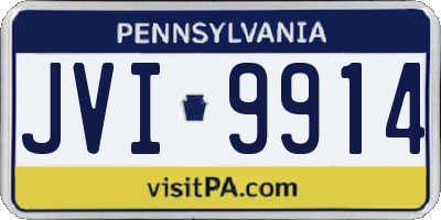 PA license plate JVI9914