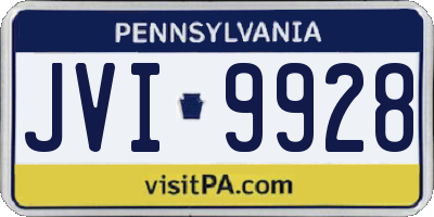 PA license plate JVI9928
