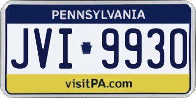 PA license plate JVI9930