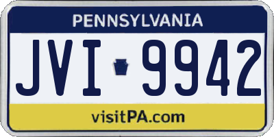PA license plate JVI9942