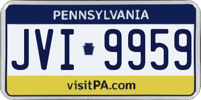 PA license plate JVI9959