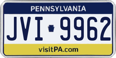 PA license plate JVI9962