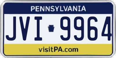 PA license plate JVI9964