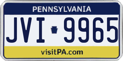 PA license plate JVI9965