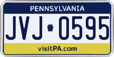 PA license plate JVJ0595