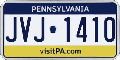 PA license plate JVJ1410