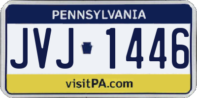 PA license plate JVJ1446