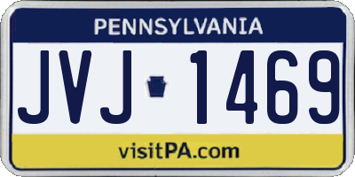 PA license plate JVJ1469