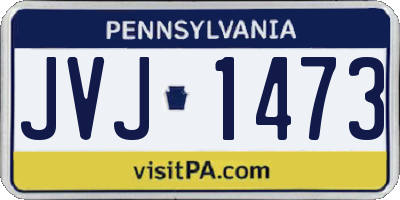 PA license plate JVJ1473
