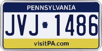 PA license plate JVJ1486