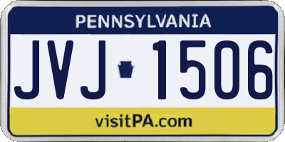 PA license plate JVJ1506