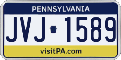 PA license plate JVJ1589