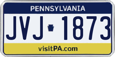 PA license plate JVJ1873