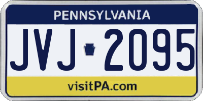 PA license plate JVJ2095