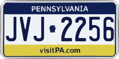 PA license plate JVJ2256