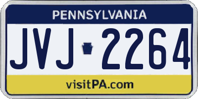 PA license plate JVJ2264