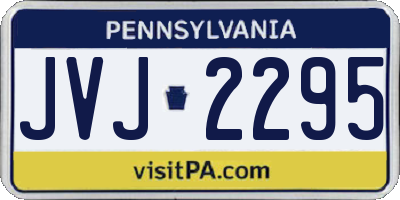 PA license plate JVJ2295