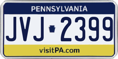 PA license plate JVJ2399