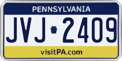 PA license plate JVJ2409
