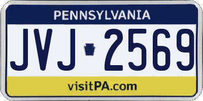 PA license plate JVJ2569