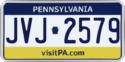 PA license plate JVJ2579