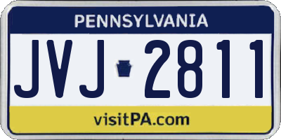 PA license plate JVJ2811