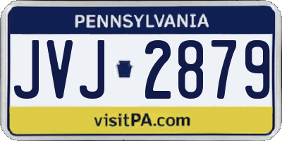 PA license plate JVJ2879
